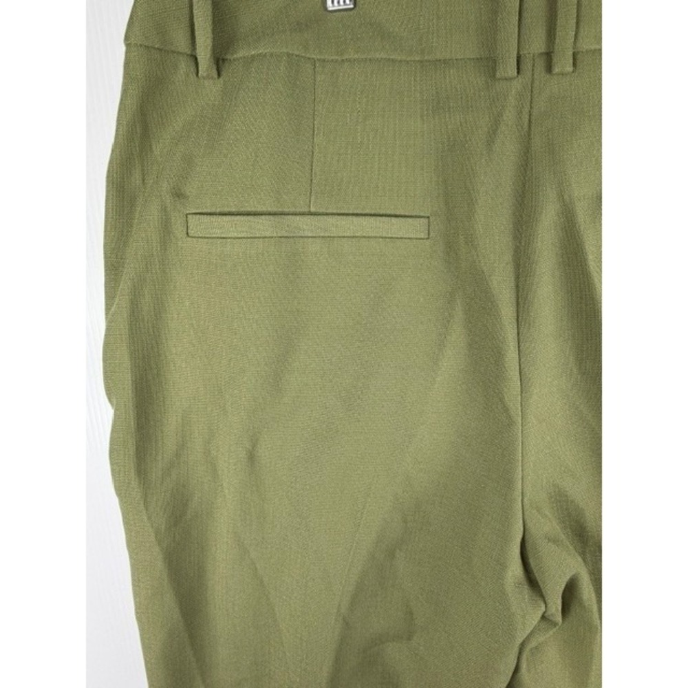 ASOS Design Tailored Tapered Trouser Pants Khaki Green High Rise Womens 14 Work - Picture 8 of 10